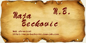 Maja Bećković vizit kartica